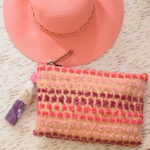 Steve Madden Large Straw Tassel Wallet Clutch Bag